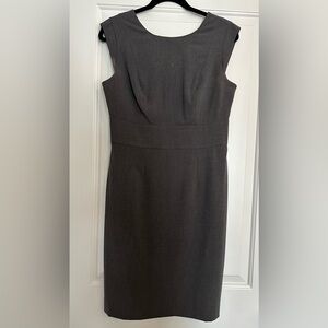 The Limited Charcoal Sheath Dress with Cap Sleeves